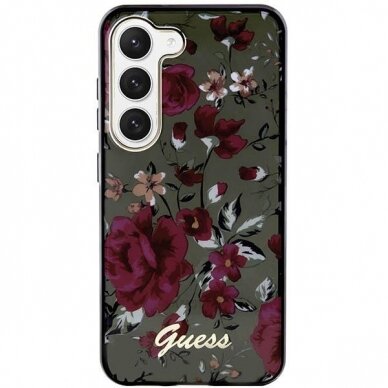 Dėklas Guess Flower GUHCS23MHCFWSA Samsung Galaxy S23 Plus S916 Žalias 2 Dėklas Guess Flower GUHCS23MHCFWSA Samsung Galaxy S23 Plus S916 Žalias 2
