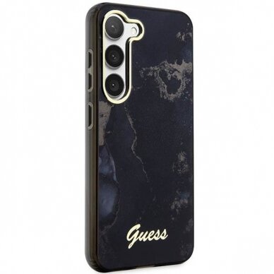 Dėklas Guess Marble GUHCS23MHTMRSK Samsung Galaxy S23 Plus S916 Juodas-auksinis 3 Dėklas Guess Marble GUHCS23MHTMRSK Samsung Galaxy S23 Plus S916 Juodas-auksinis 3