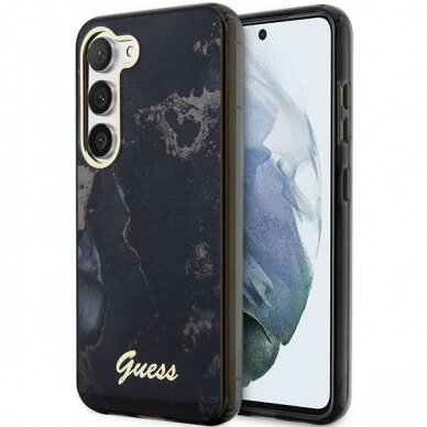 Dėklas Guess Marble GUHCS23MHTMRSK Samsung Galaxy S23 Plus S916 Juodas-auksinis Dėklas Guess Marble GUHCS23MHTMRSK Samsung Galaxy S23 Plus S916 Juodas-auksinis
