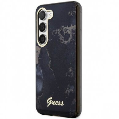 Dėklas Guess Marble GUHCS23SHTMRSK Samsung Galaxy S23 S911 Juodas-auksinis 1 Dėklas Guess Marble GUHCS23SHTMRSK Samsung Galaxy S23 S911 Juodas-auksinis 1