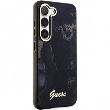 Dėklas Guess Marble GUHCS23SHTMRSK Samsung Galaxy S23 S911 Juodas-auksinis 3 Dėklas Guess Marble GUHCS23SHTMRSK Samsung Galaxy S23 S911 Juodas-auksinis 3