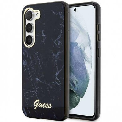 Dėklas Guess Marble GUHCS23SPCUMAK Samsung Galaxy S23 S911 Juodas Dėklas Guess Marble GUHCS23SPCUMAK Samsung Galaxy S23 S911 Juodas