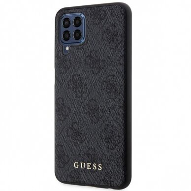 Dėklas Guess 4G Metal Gold Logo GUHCSM33G4GFGR Samsung Galaxy M33 5G M336 Pilkas 1