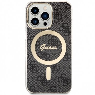 Dėklas Guess 4G MagSafe GUHMP13LH4STK iPhone 13 Pro / 13 Juodas 1 Dėklas Guess 4G MagSafe GUHMP13LH4STK iPhone 13 Pro / 13 Juodas 1