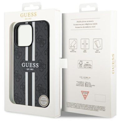Dėklas Guess 4G Printed Stripes MagSafe GUHMP13LP4RPSK iPhone 13 Pro / 13 Juodas 7 Dėklas Guess 4G Printed Stripes MagSafe GUHMP13LP4RPSK iPhone 13 Pro / 13 Juodas 7
