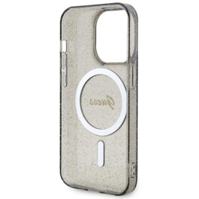 Dėklas Guess Glitter Gold MagSafe GUHMP14LHCMCGK iPhone 14 Pro Juodas 6 Dėklas Guess Glitter Gold MagSafe GUHMP14LHCMCGK iPhone 14 Pro Juodas 6