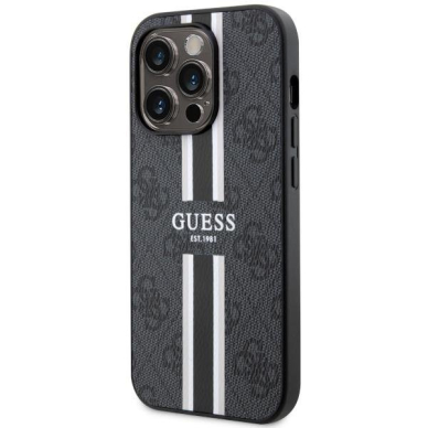 Dėklas Guess 4G Printed Stripes MagSafe GUHMP14LP4RPSK iPhone 14 Pro Juodas 1 Dėklas Guess 4G Printed Stripes MagSafe GUHMP14LP4RPSK iPhone 14 Pro Juodas 1