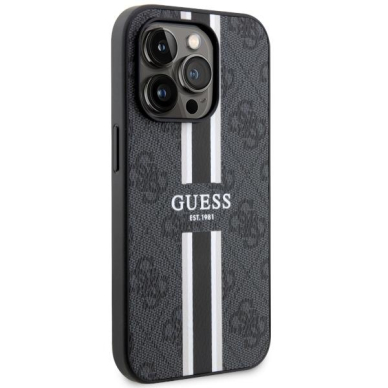 Dėklas Guess 4G Printed Stripes MagSafe GUHMP14LP4RPSK iPhone 14 Pro Juodas 3 Dėklas Guess 4G Printed Stripes MagSafe GUHMP14LP4RPSK iPhone 14 Pro Juodas 3