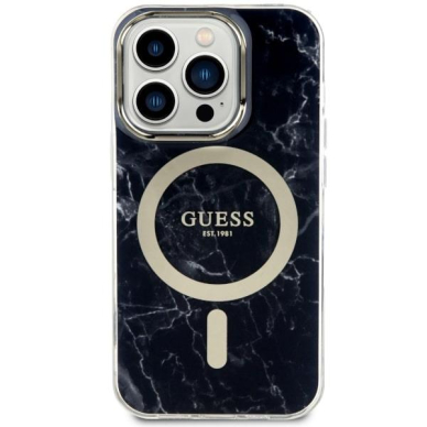 Dėklas Guess Marble MagSafe GUHMP14LPCUMAK iPhone 14 Pro Juodas 2 Dėklas Guess Marble MagSafe GUHMP14LPCUMAK iPhone 14 Pro Juodas 2