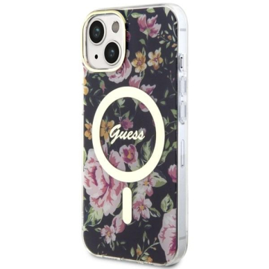 Dėklas Guess Flower MagSafe GUHMP14MHCFWSK iPhone 14 Plus Juodas 1 Dėklas Guess Flower MagSafe GUHMP14MHCFWSK iPhone 14 Plus Juodas 1