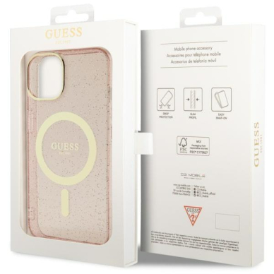 Dėklas Guess Glitter Gold MagSafe GUHMP14MHCMCGP iPhone 14 Plus Rožinis 7 Dėklas Guess Glitter Gold MagSafe GUHMP14MHCMCGP iPhone 14 Plus Rožinis 7