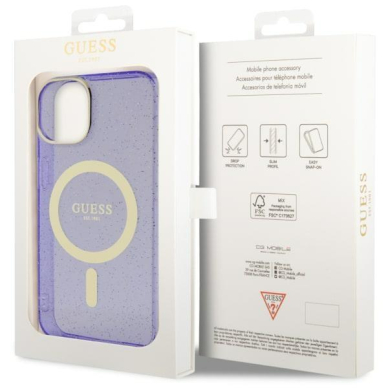 Dėklas Guess Glitter Gold MagSafe GUHMP14MHCMCGU iPhone 14 Plus Purpurinis 7 Dėklas Guess Glitter Gold MagSafe GUHMP14MHCMCGU iPhone 14 Plus Purpurinis 7