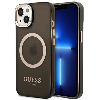 Dėklas Guess Translucent MagSafe GUHMP14MHTCMK iPhone 14 Plus Juodas Dėklas Guess Translucent MagSafe GUHMP14MHTCMK iPhone 14 Plus Juodas
