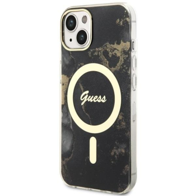 Dėklas Guess Golden Marble MagSafe GUHMP14MHTMRSK iPhone 14 Plus Juodas 1 Dėklas Guess Golden Marble MagSafe GUHMP14MHTMRSK iPhone 14 Plus Juodas 1