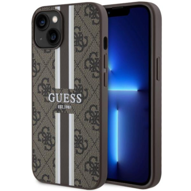 Dėklas Guess 4G Printed Stripes MagSafe GUHMP14MP4RPSW iPhone 14 Plus Rudas Dėklas Guess 4G Printed Stripes MagSafe GUHMP14MP4RPSW iPhone 14 Plus Rudas