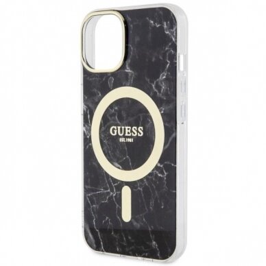 Dėklas Guess Marble MagSafe GUHMP14MPCUMAK iPhone 14 Plus Juodas 5 Dėklas Guess Marble MagSafe GUHMP14MPCUMAK iPhone 14 Plus Juodas 5