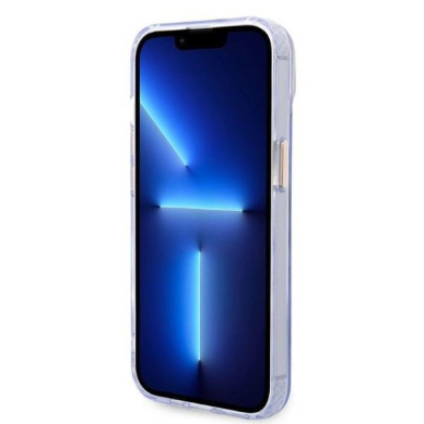 Dėklas Guess Gold Outline Translucent MagSafe GUHMP14SHTCMU iPhone 14 Purpurinis 4