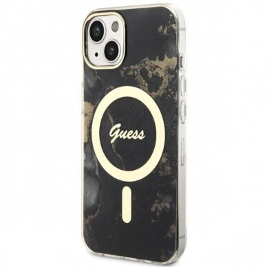 Dėklas Guess Golden Marble MagSafe GUHMP14SHTMRSK iPhone 14 Juodas 1 Dėklas Guess Golden Marble MagSafe GUHMP14SHTMRSK iPhone 14 Juodas 1