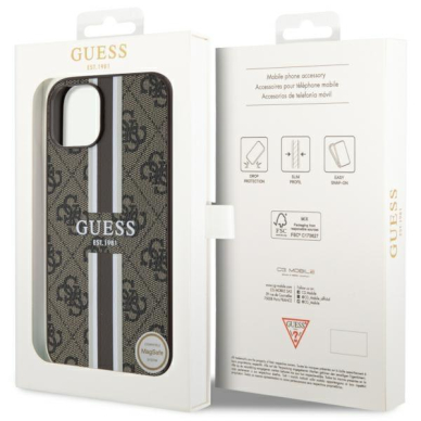 Dėklas Guess 4G Printed Stripes MagSafe GUHMP14SP4RPSW iPhone 14 Rudas 7 Dėklas Guess 4G Printed Stripes MagSafe GUHMP14SP4RPSW iPhone 14 Rudas 7