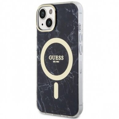 Dėklas Guess Marble MagSafe GUHMP14SPCUMAK iPhone 14 Juodas 1 Dėklas Guess Marble MagSafe GUHMP14SPCUMAK iPhone 14 Juodas 1