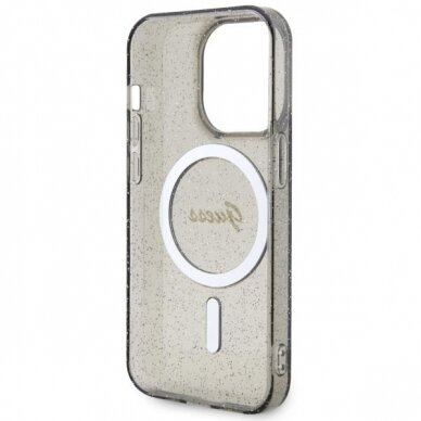 Dėklas Guess Glitter Gold MagSafe GUHMP14XHCMCGK iPhone 14 Pro Max Juodas 6 Dėklas Guess Glitter Gold MagSafe GUHMP14XHCMCGK iPhone 14 Pro Max Juodas 6