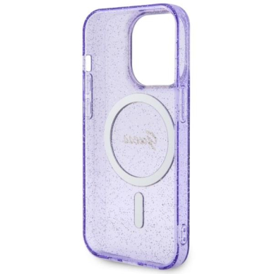 Dėklas Guess Glitter Gold MagSafe GUHMP14XHCMCGU iPhone 14 Pro Max Purpurinis 6