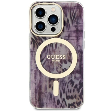 Dėklas Guess Leopard MagSafe GUHMP14XHLEOPWP iPhone 14 Pro Max Rožinis 2 Dėklas Guess Leopard MagSafe GUHMP14XHLEOPWP iPhone 14 Pro Max Rožinis 2