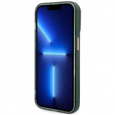 Dėklas Guess Gold Outline Translucent MagSafe GUHMP14XHTCMA iPhone 14 Pro Max Žalias 4