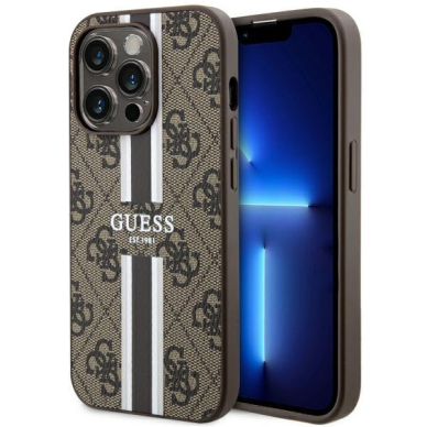 Akcija! Dėklas Guess 4G Printed Stripes MagSafe GUHMP14XP4RPSW iPhone 14 Pro Max Rudas Akcija! Dėklas Guess 4G Printed Stripes MagSafe GUHMP14XP4RPSW iPhone 14 Pro Max Rudas