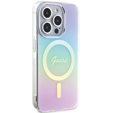 Guess GUHMP15LHITSU iPhone 15 Pro 6.1&quot; Violetinis/Violetinis hardcase IML Iridescent MagSafe 3