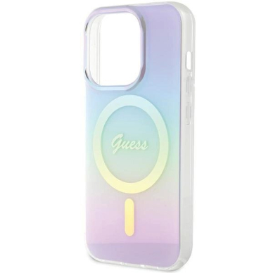 Guess GUHMP15LHITSU iPhone 15 Pro 6.1" Violetinis/Violetinis hardcase IML Iridescent MagSafe 5 Guess GUHMP15LHITSU iPhone 15 Pro 6.1" Violetinis/Violetinis hardcase IML Iridescent MagSafe 5