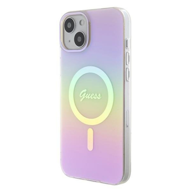 Originalus dėklas Guess GUHMP15MHITSP iPhone 15 Plus 6.7 rožinis/rožinis hardcase IML Iridescent MagSafe 1 Originalus dėklas Guess GUHMP15MHITSP iPhone 15 Plus 6.7 rožinis/rožinis hardcase IML Iridescent MagSafe 1