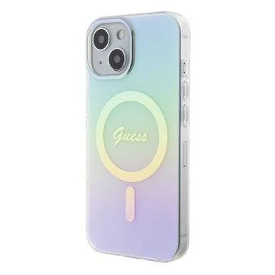 Originalus dėklas Guess GUHMP15SHITSQ iPhone 15 6.1 turquoise/turquoise hardcase IML Iridescent MagSafe 1 Originalus dėklas Guess GUHMP15SHITSQ iPhone 15 6.1 turquoise/turquoise hardcase IML Iridescent MagSafe 1