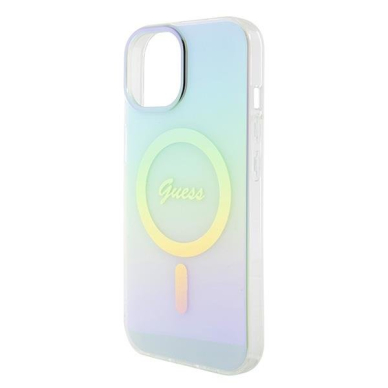 Originalus dėklas Guess GUHMP15SHITSQ iPhone 15 6.1 turquoise/turquoise hardcase IML Iridescent MagSafe 5 Originalus dėklas Guess GUHMP15SHITSQ iPhone 15 6.1 turquoise/turquoise hardcase IML Iridescent MagSafe 5