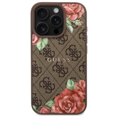 Guess GUHMP16LP4ROPEMCW iPhone 16 Pro 6.3&quot; Rudas/Rudas hardcase 4G Flowers Print MagSafe 2