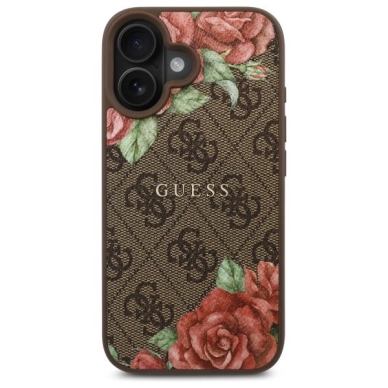 Guess GUHMP16SP4ROPEMCW iPhone 16 6.1&quot; Rudas/Rudas hardcase 4G Flowers Print MagSafe 2