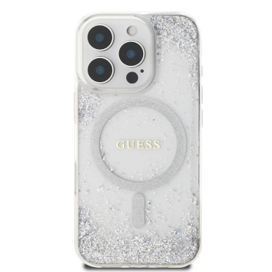 Guess GUHMP16XRGRGES iPhone 16 Pro Max 6.9" Sidabrinis/Sidabrinis hardcase Resin Gradient Glitter MagSafe 2