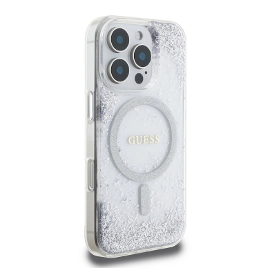 Guess GUHMP16XRGRGES iPhone 16 Pro Max 6.9" Sidabrinis/Sidabrinis hardcase Resin Gradient Glitter MagSafe 3