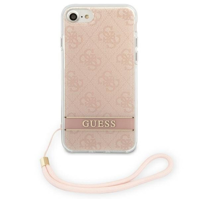 Dėklas Guess Print Strap GUOHCI8H4STP iPhone SE 2022 / SE 2020/7/8 Rožinis 5 Dėklas Guess Print Strap GUOHCI8H4STP iPhone SE 2022 / SE 2020/7/8 Rožinis 5