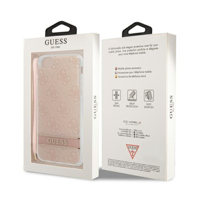 Dėklas Guess Print Strap GUOHCI8H4STP iPhone SE 2022 / SE 2020/7/8 Rožinis 10 Dėklas Guess Print Strap GUOHCI8H4STP iPhone SE 2022 / SE 2020/7/8 Rožinis 10