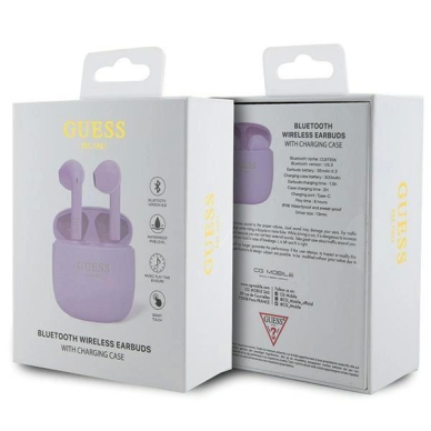 Guess GUTWST26PSU TWS bluetooth ausinės + docking station - purple Classic EST Logo 3 Guess GUTWST26PSU TWS bluetooth ausinės + docking station - purple Classic EST Logo 3