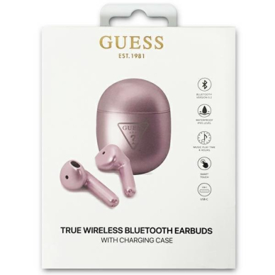 Ausinės Guess GUTWST82TRU TWS Bluetooth Headphones Violetinės 2 Ausinės Guess GUTWST82TRU TWS Bluetooth Headphones Violetinės 2