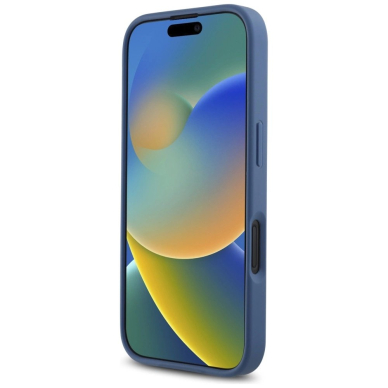 Guess HC PU 4G Small 4G and Classic Dėklas skirtas iPhone 16 MagSafe - Mėlynas 4