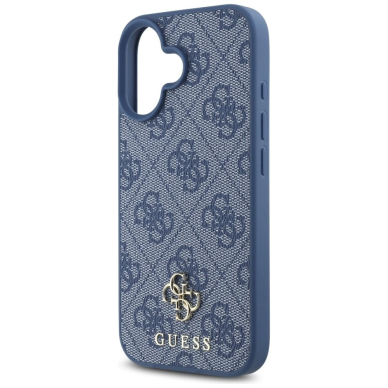 Guess HC PU 4G Small 4G and Classic Dėklas skirtas iPhone 16 MagSafe - Mėlynas 5