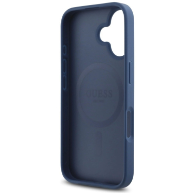 Guess HC PU 4G Small 4G and Classic Dėklas skirtas iPhone 16 MagSafe - Mėlynas 6