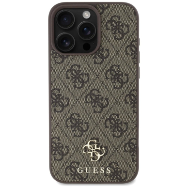 Guess HC PU 4G Small 4G and Classic Dėklas skirtas iPhone 16 Pro MagSafe - Rudas 2