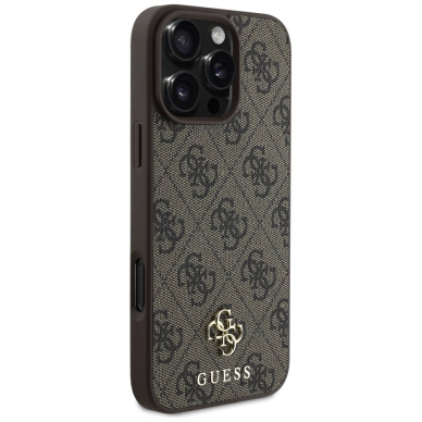 Guess HC PU 4G Small 4G and Classic Dėklas skirtas iPhone 16 Pro MagSafe - Rudas 3
