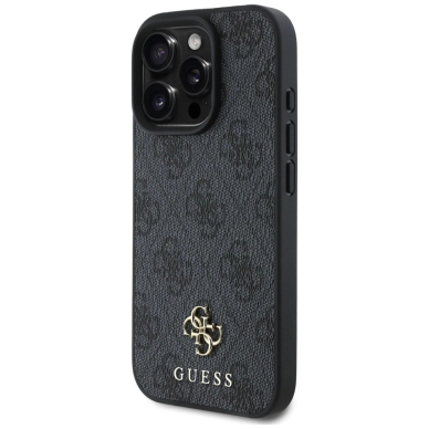 Guess HC PU 4G Small 4G and Classic Dėklas skirtas iPhone 16 Pro Max MagSafe - Juodas 1