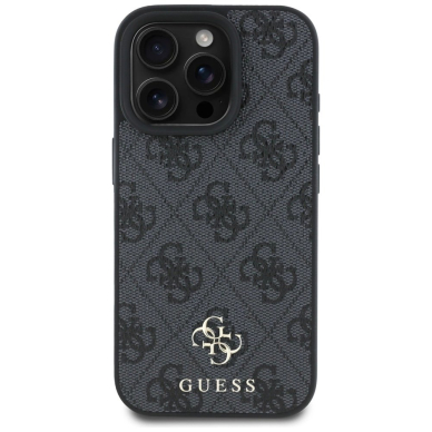 Guess HC PU 4G Small 4G and Classic Dėklas skirtas iPhone 16 Pro Max MagSafe - Juodas 2