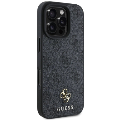 Guess HC PU 4G Small 4G and Classic Dėklas skirtas iPhone 16 Pro Max MagSafe - Juodas 3